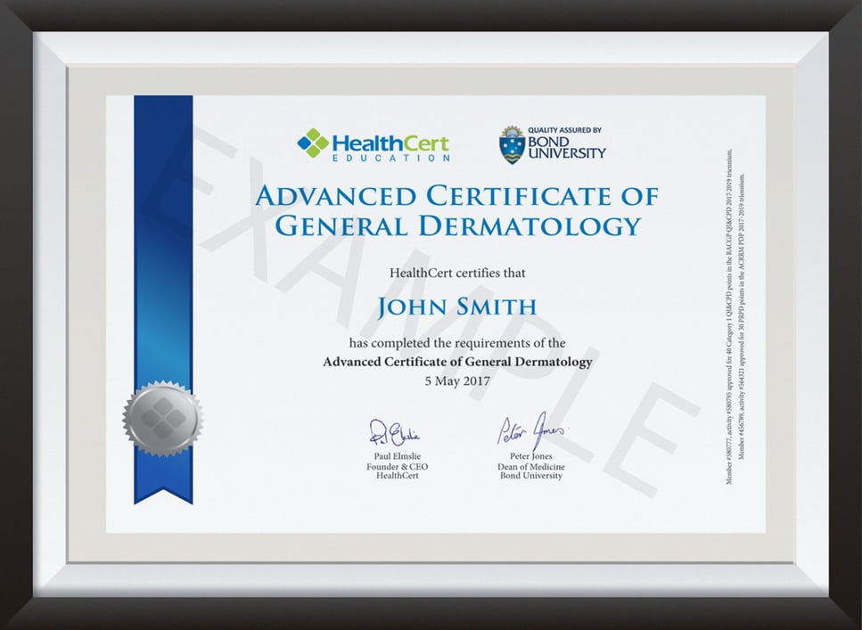 Advanced Certificate of General Dermatology