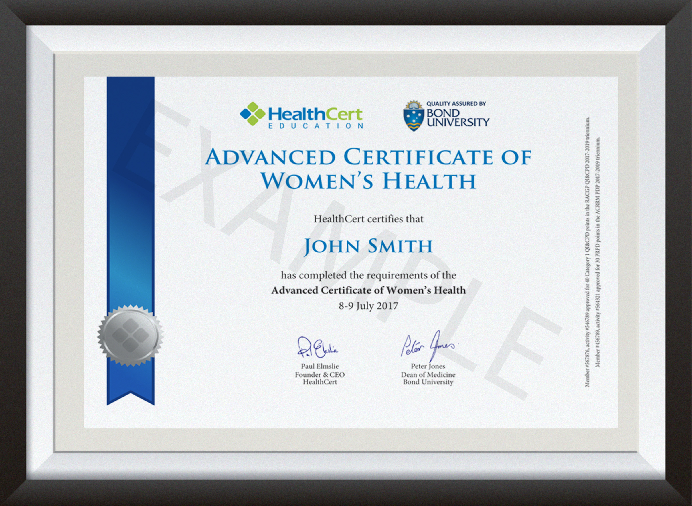 Advanced Certificate of Women’s Health