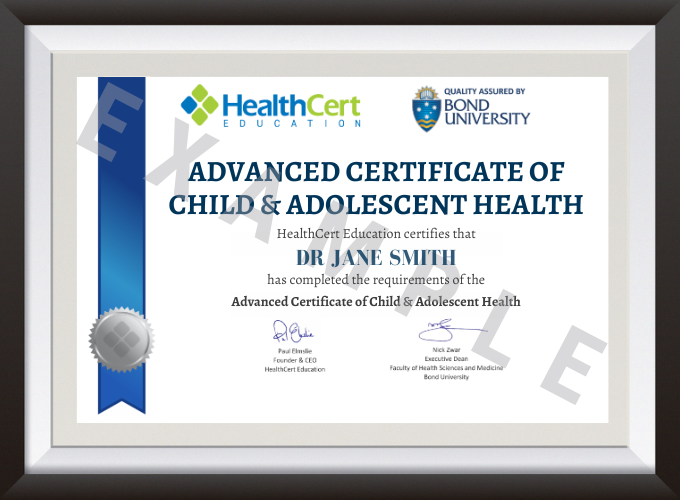 Child & Adolescent Health certificate