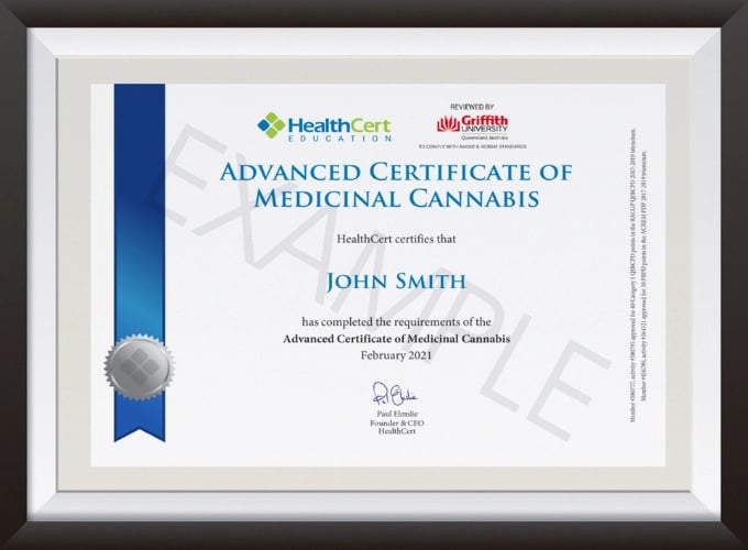 Example of Advanced Certificate of Medicinal Cannabis