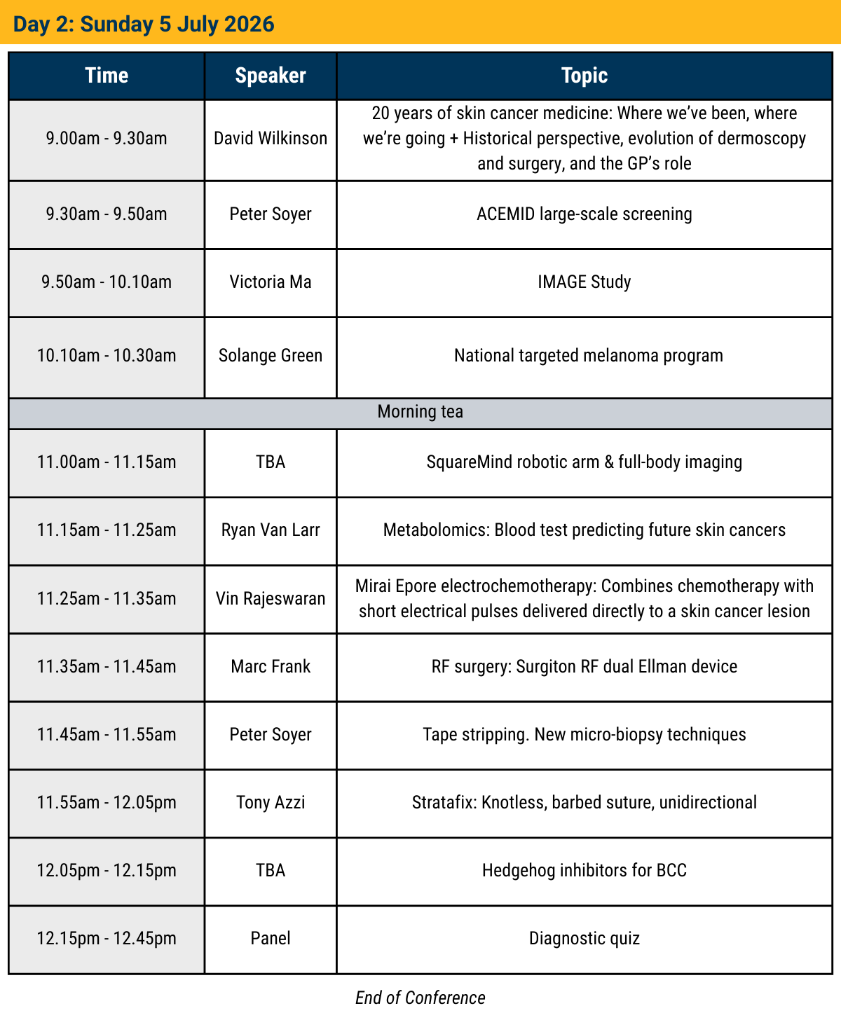 2026 Conference day 2 agenda