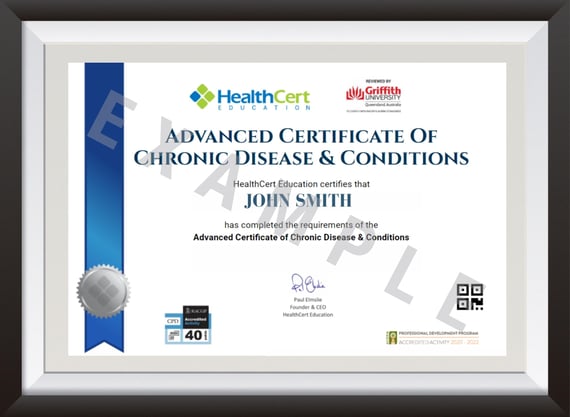 Advanced Certificate of Chronic Disease Conditions Advanced Certificate of Chronic Disease Conditions