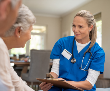 Nurse with patients