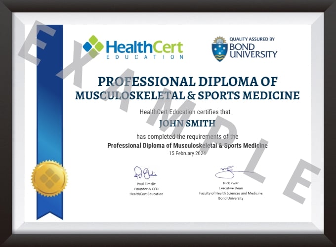PDMSM certificate example