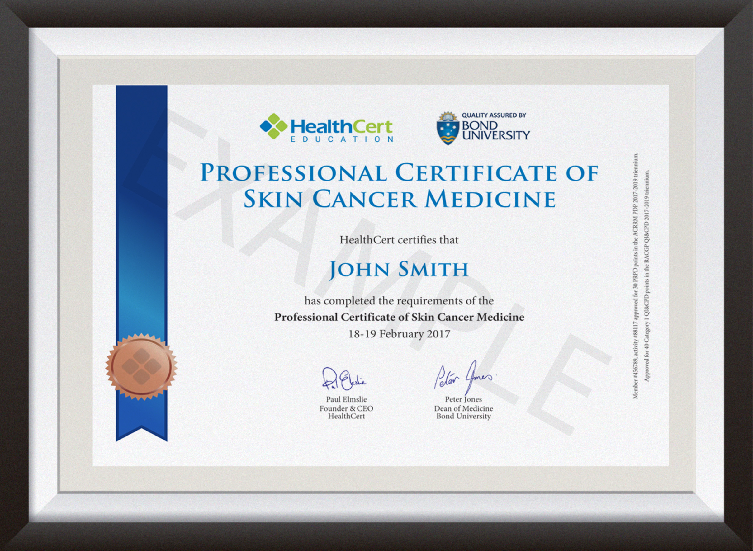 1. Professional Certificate of Skin Cancer Medicine