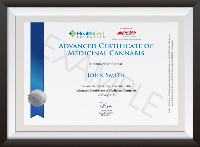 Advanced Certificate of Medicinal Cannabis certificate