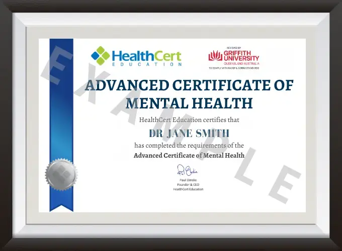 Advanced Certificate of Mental Health certificate