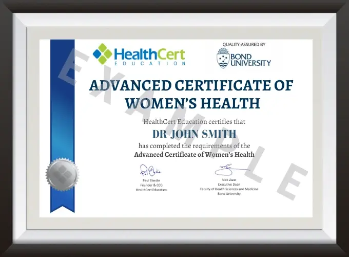 Advanced Certificate of Women's Health certificate
