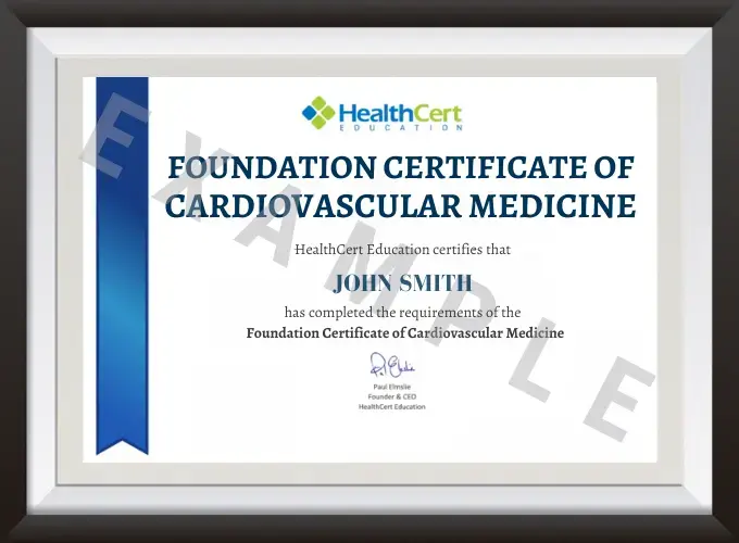 Foundation Certificate of Cardiovascular Medicine certificate