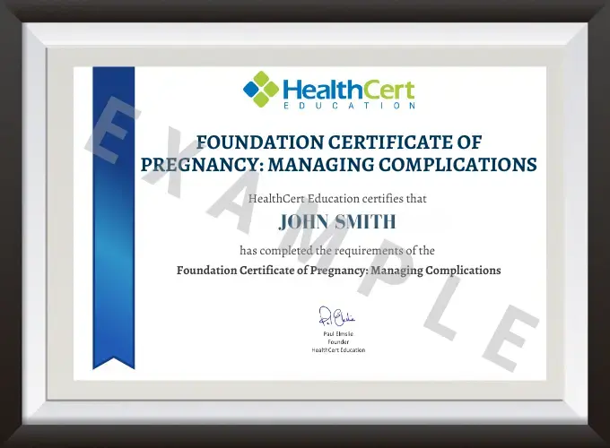 Foundation Certificate of Pregnancy: Managing Complications certificate