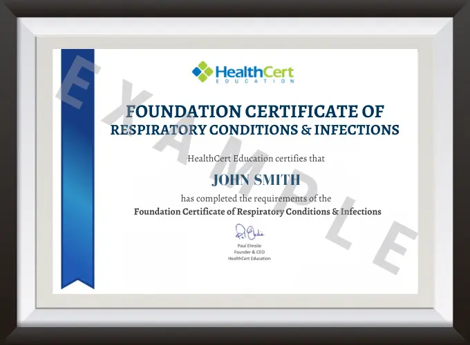 Foundation Certificate of Respiratory Conditions and Infections certificate