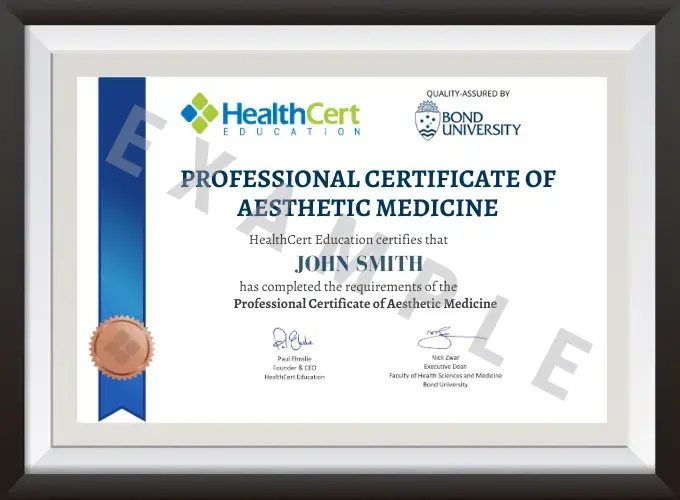 Professional Certificate of Aesthetic Medicine certificate