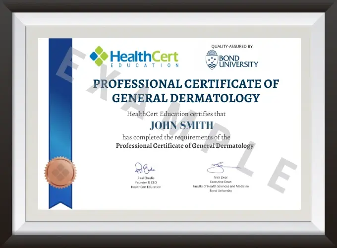 Professional Certificate of General Dermatology certificate
