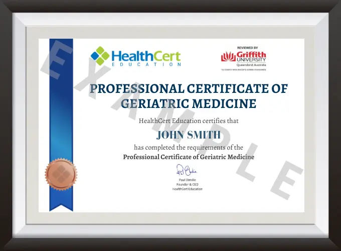 Professional Certificate of Geriatric Medicine certificate