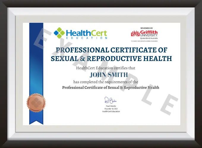 Professional Certificate of Sexual and Reproductive Health certificate
