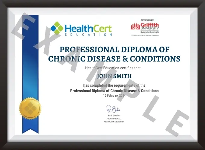 Professional Diploma of Chronic Disease and Conditions certificate