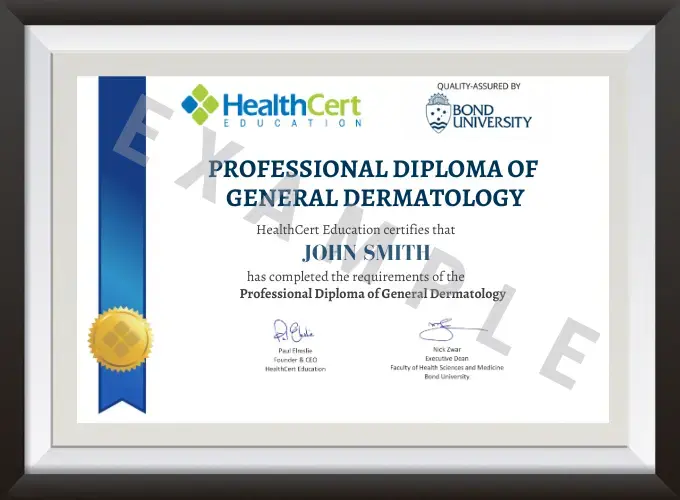 Professional Diploma of General Dermatology certificate