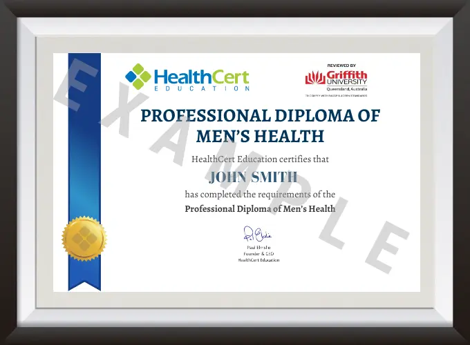 Professional Diploma of Men's Health certificate