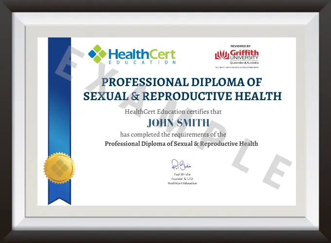 Professional Diploma of Sexual and Reproductive Health certificate