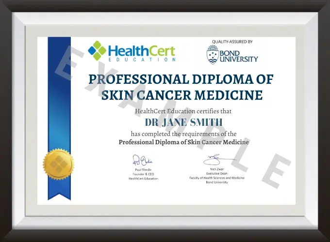 Professional Diploma of Skin Cancer Medicine certificate