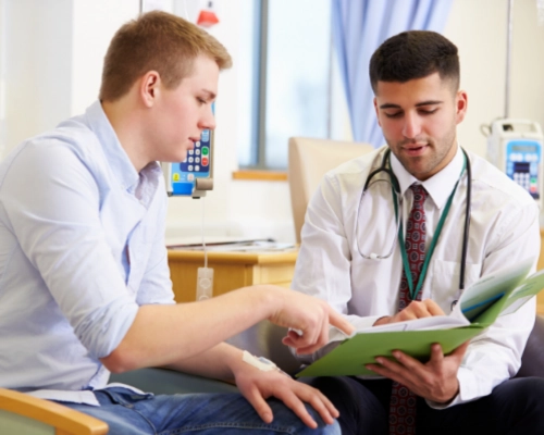 Man consulting a doctor