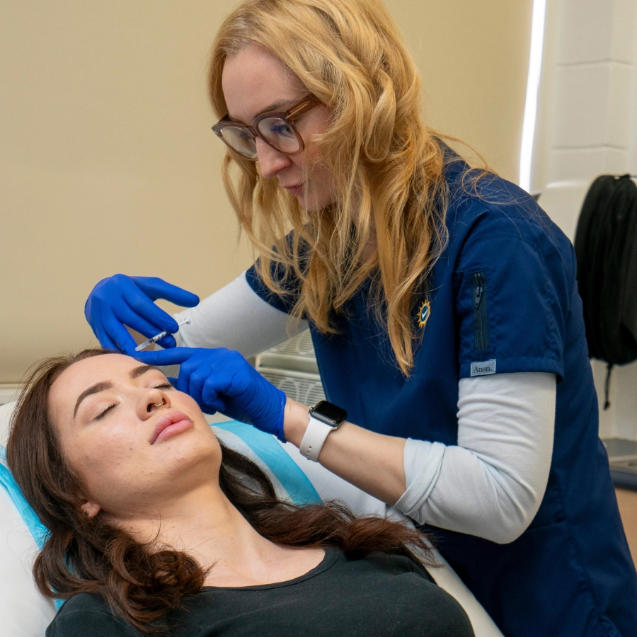 Terrigal - Nurse Natalia injecting a patient