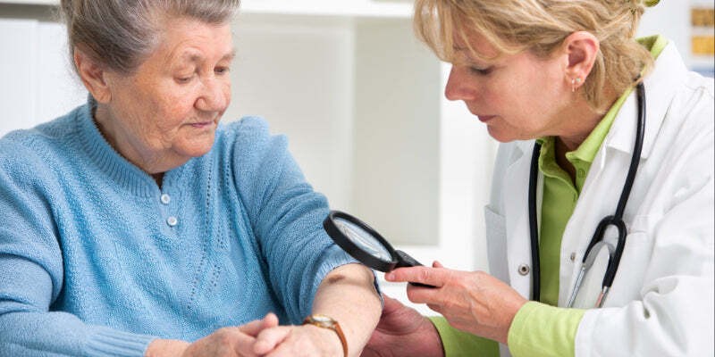Dermoscopy for screening older patients